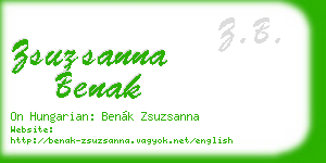 zsuzsanna benak business card